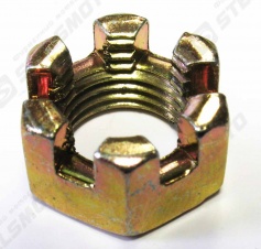 Гайка корончатая M12×1.25×10мм, сталь